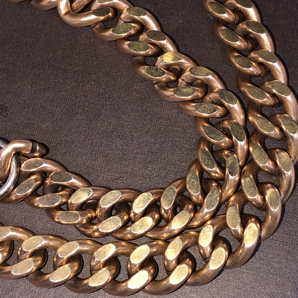 ♥️♥️♥️Vintage 333 8K Yellow Gold Filled Chunky Curb Chain Necklace 24” length - Picture 2 of 13